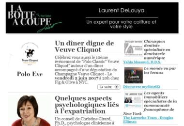 La newsletter French District New York du Mardi 30 Mai 2017 - Je m'en vais et je vais bien