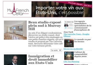 La newsletter French District New York du Mardi 4 Avril 2017 - Il est beau mon studio