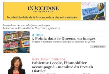 La newsletter French District New York du Mardi 4 Juin 2013 - Les couleurs des murs du Queens en images