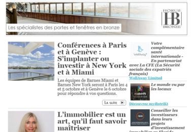 La newsletter French District New York du Mardi 4 Octobre 2016 - L'immobilier