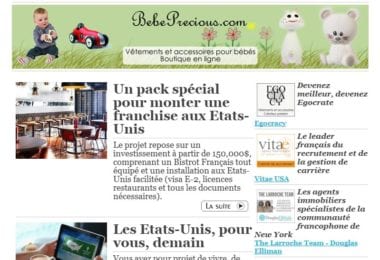 La newsletter French District New York du Mardi 5 Janvier 2016 - Un pack special franchise aux Etats-Unis