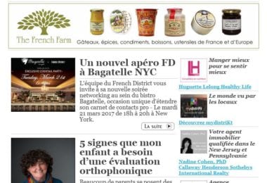 La newsletter French District New York du Mardi 7 Mars 2017 - Apero