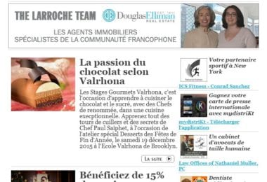 La newsletter French District New York du Mardi 8 Décembre 2015 - Du chocolat