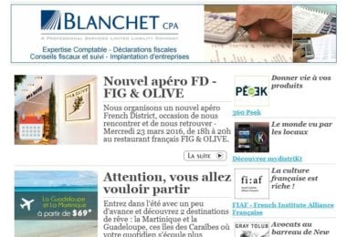 La newsletter French District New York du Mardi 8 Mars 2016 - Attention