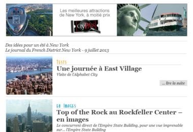 La newsletter French District New York du Mardi 9 Juillet 2013 - Des idees pour un ete a New York