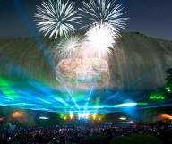 Lumières et lasers sur la montagne