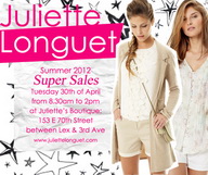 Soldes de la collection été 2012 chez Juliette Longuet