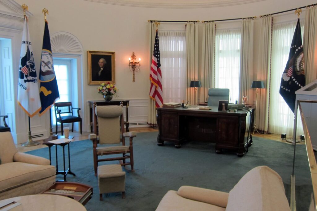 La réplique du bureau oval sous le président Lyndon B. Johnson au Bullock Texas State History Museum