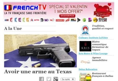 La newsletter French District Texas du Mercredi 12 Février 2014 - Avoir une arme au Texas