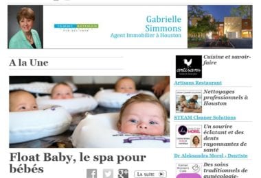 La newsletter French District Texas du Mercredi 8 Octobre 2014 - Le spa pour bebes