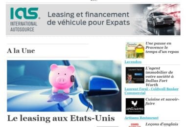 La newsletter French District Washington D.C. du Mercredi 27 Septembre 2017 - 1 voiture neuve sur 3 est en leasing