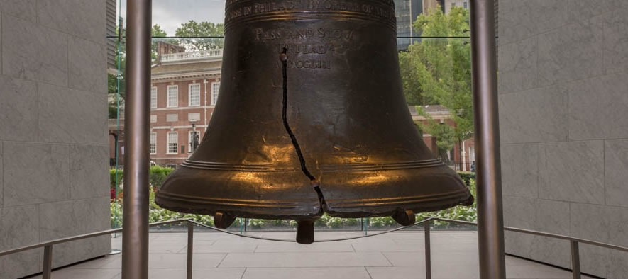 La Liberty Bell à Independence Hall à Philadelphie