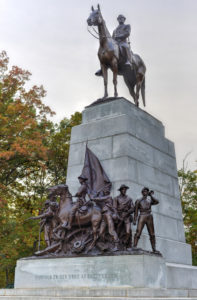 Memorial monument at the Gettysburg National Military Park, Pennsylvania.