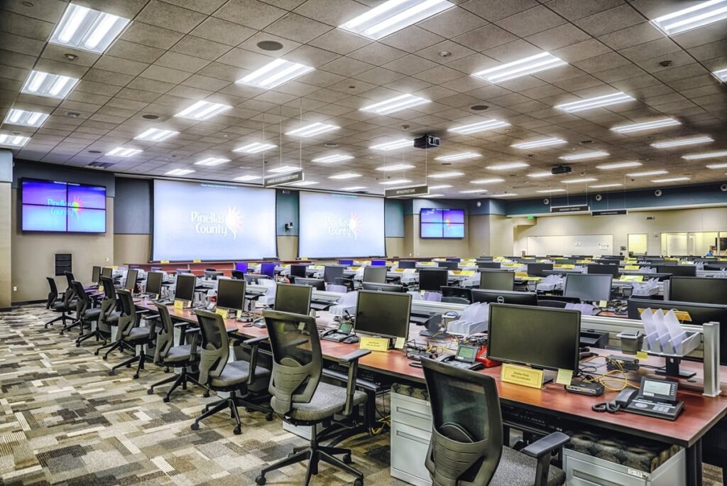 Le centre d'appels d'urgence du comté de Pinellas en Floride