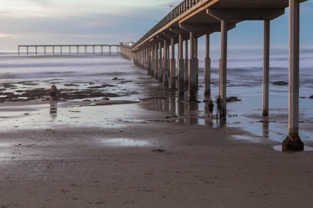 Le ponton de pêche à Ocean Beach, San Diego, Californie